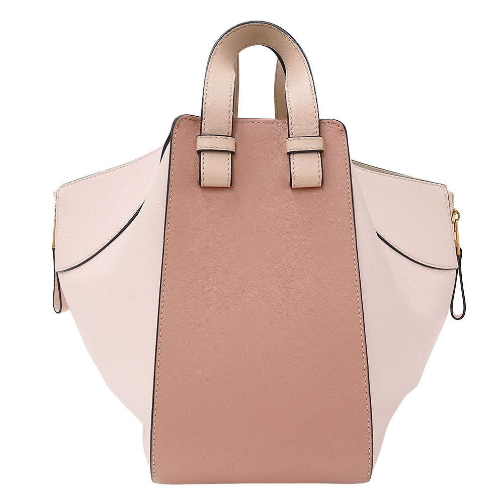 LOEWE ロエベ ハンモック スモール 2wayバッグ ピンクベージュ レザー レディース 【中古】