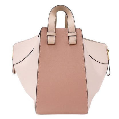 LOEWE ロエベ ハンモック スモール 2wayバッグ ピンクベージュ レザー レディース 【中古】