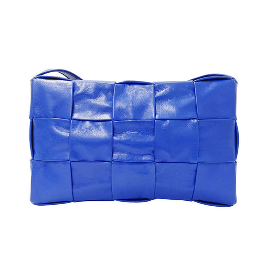 BOTTEGAVENETA ボッテガ・ヴェネタ カセット クラシック ショルダーバッグ ブルー レザー レディース メンズ 【中古】