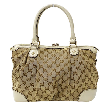 GUCCI グッチ 2wayバッグ スーキー ベージュ ブラウン 247902 GGキャンバス レディース 【中古】