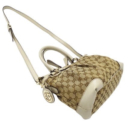 GUCCI グッチ 2wayバッグ スーキー ベージュ ブラウン 247902 GGキャンバス レディース 【中古】