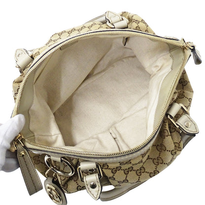 GUCCI グッチ 2wayバッグ スーキー ベージュ ブラウン 247902 GGキャンバス レディース 【中古】