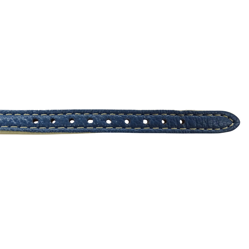 LOUIS VUITTON ルイ・ヴィトン タンブール トリプルコイルド Q1212 レディース 腕時計 デイト クオーツ QZ ステンレス SS レザー ブラウン ブルー 磨き済み 【中古】
