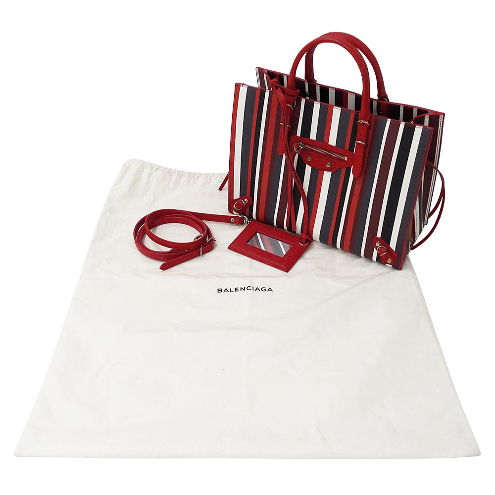BALENCIAGA バレンシアガ ペーパー 2wayバッグ レッド 370926 レザー レディース 【中古】
