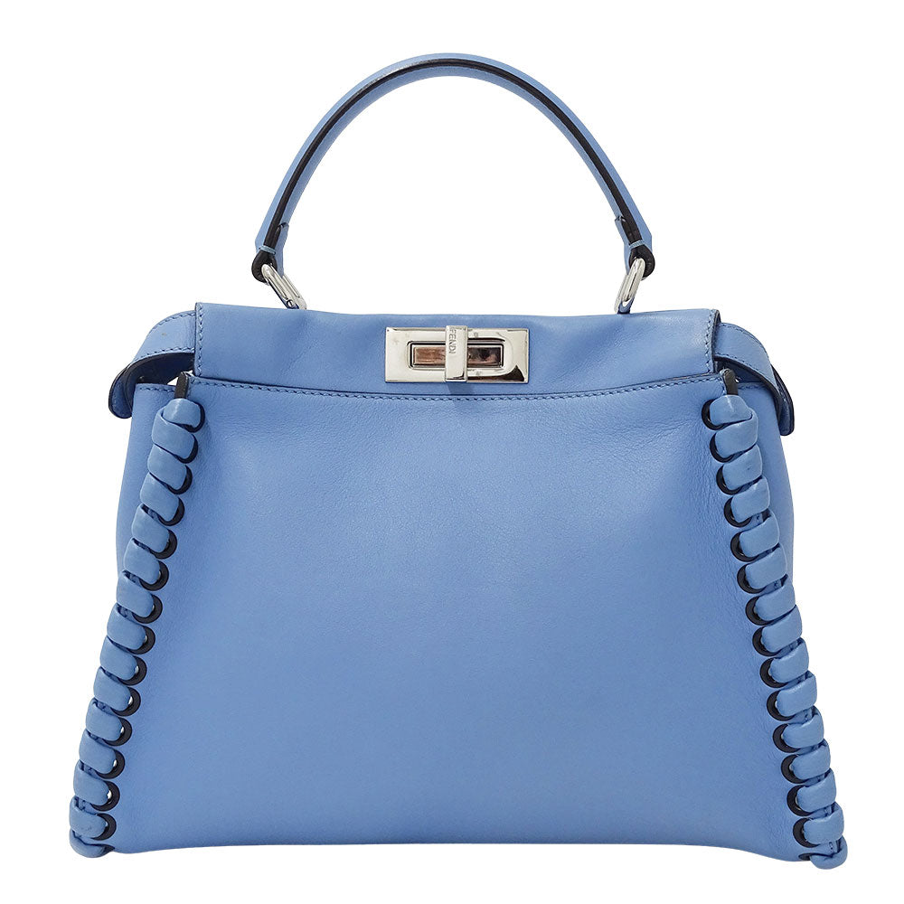 FENDI フェンディ ピーカブー レギュラー 2wayバッグ ブルー 8BN290 レザー レディース 【中古】