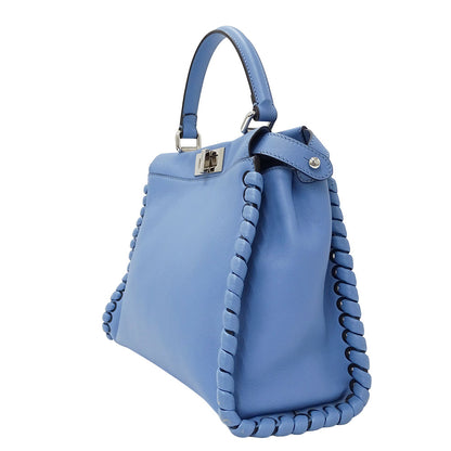 FENDI フェンディ ピーカブー レギュラー 2wayバッグ ブルー 8BN290 レザー レディース 【中古】
