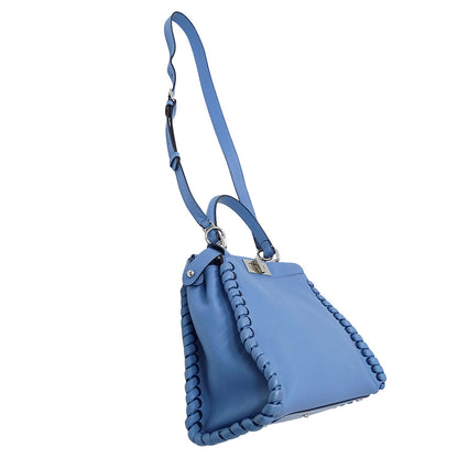 FENDI フェンディ ピーカブー レギュラー 2wayバッグ ブルー 8BN290 レザー レディース 【中古】