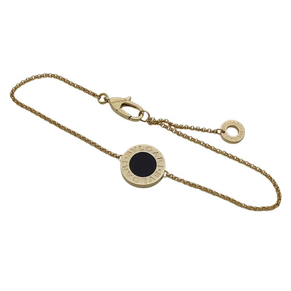 BVLGARI ブルガリ ブルガリブルガリ ブレスレット 750YG イエローゴールド オニキス SM レディース 磨き済み 【中古】