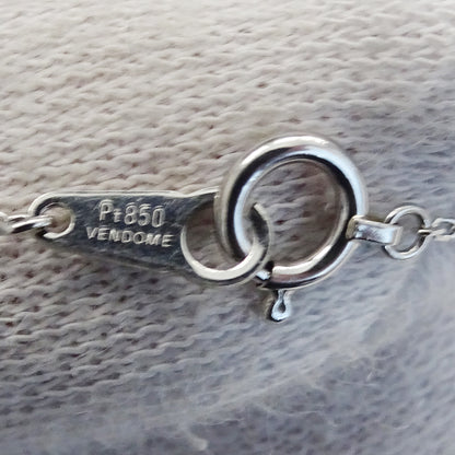 VENDOME ヴァンドーム ネックレス PT850 PT950 プラチナ ダイヤモンド シルバー レディース 磨き済み 【中古】