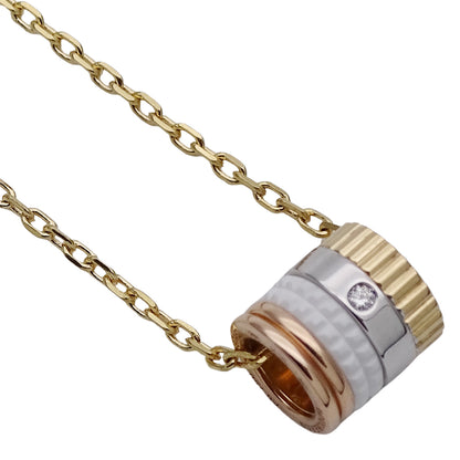 BOUCHERON ブシュロン キャトル ホワイト ペンダント スモール ネックレス 750YG イエローゴールド ホワイトゴールド レディース 磨き済み 【中古】
