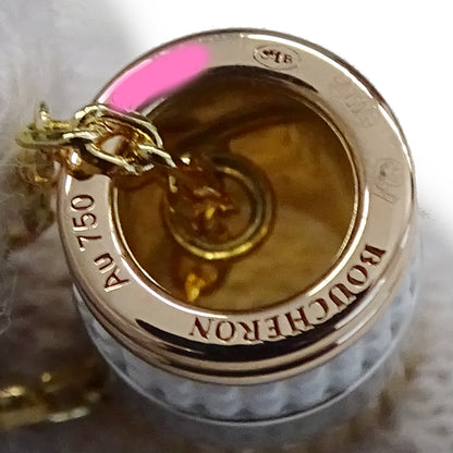 BOUCHERON ブシュロン キャトル ホワイト ペンダント スモール ネックレス 750YG イエローゴールド ホワイトゴールド レディース 磨き済み 【中古】