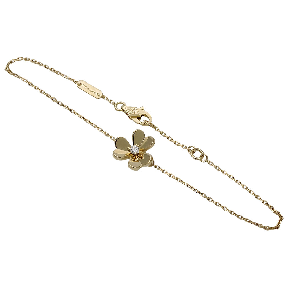 Van Cleef & Arpels ヴァンクリーフ＆アーペル フリヴォル ミニ ブレスレット 750YG イエローゴールド ダイヤモンド レディース 磨き済み 【中古】