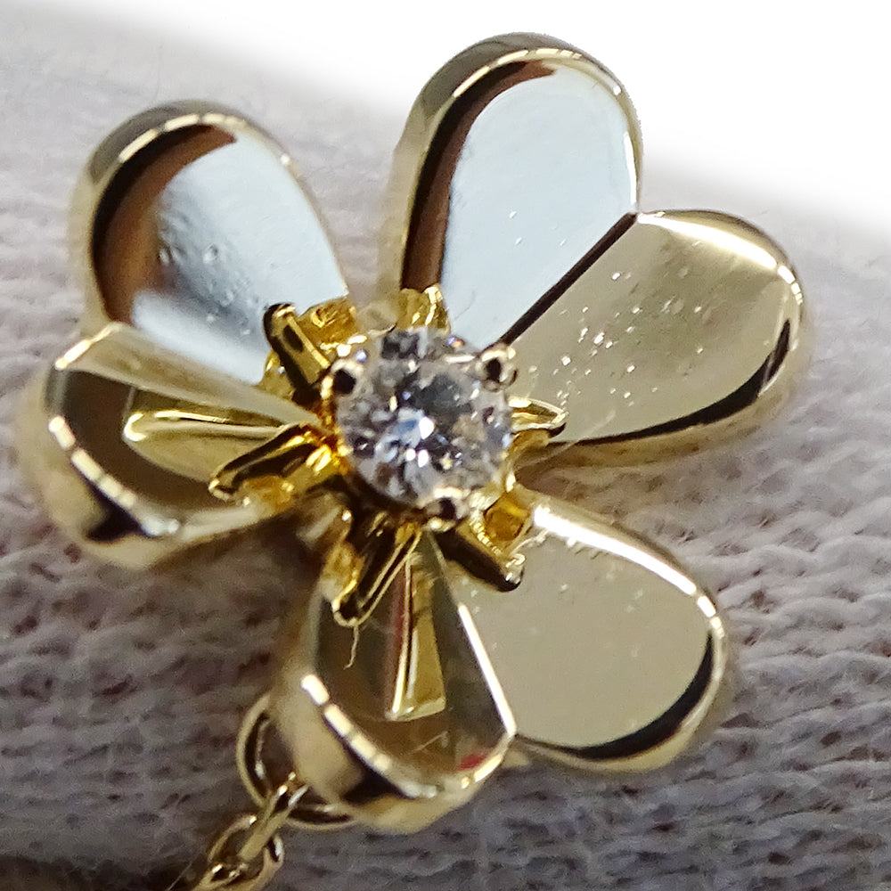 Van Cleef & Arpels ヴァンクリーフ＆アーペル フリヴォル ミニ ブレスレット 750YG イエローゴールド ダイヤモンド レディース 磨き済み 【中古】
