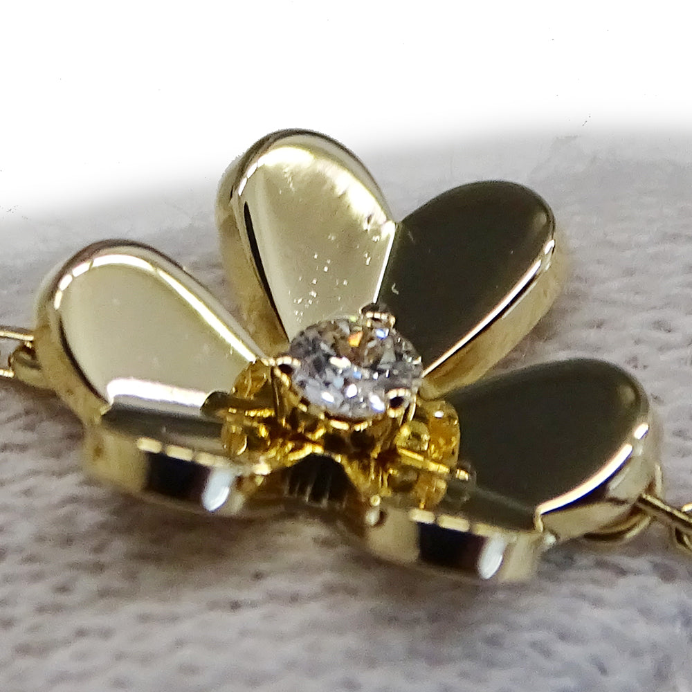 Van Cleef & Arpels ヴァンクリーフ＆アーペル フリヴォル ミニ ブレスレット 750YG イエローゴールド ダイヤモンド レディース 磨き済み 【中古】