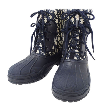 Dior ディオール ブーツ トロッター ネイビー ナイロン レディース 【中古】