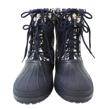 Dior ディオール ブーツ トロッター ネイビー ナイロン レディース 【中古】