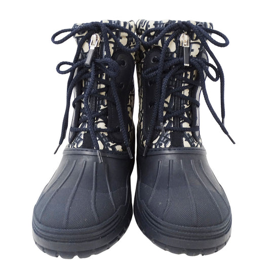 Dior ディオール ブーツ トロッター ネイビー ナイロン レディース 【中古】