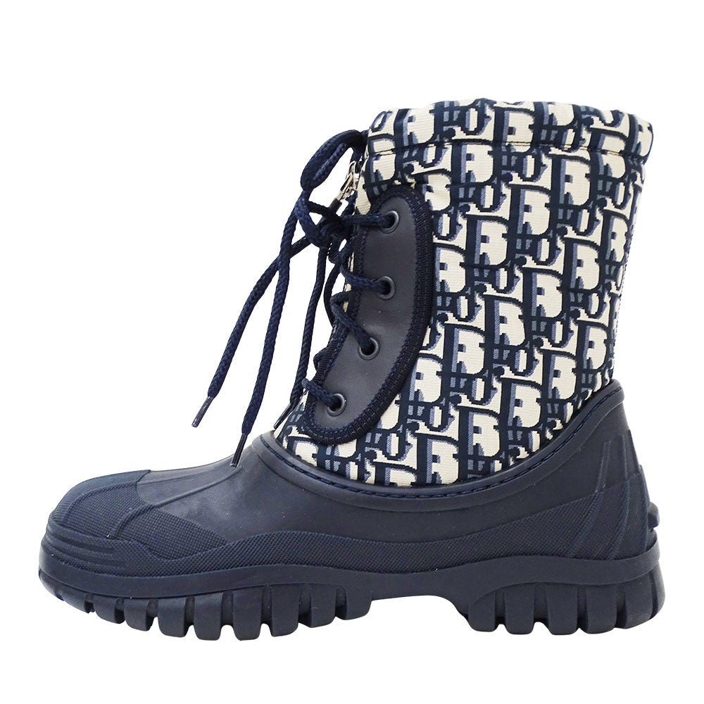 Dior ディオール ブーツ トロッター ネイビー ナイロン レディース 【中古】