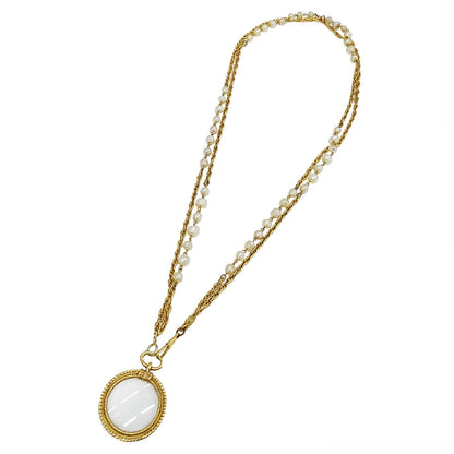 CHANEL シャネル ネックレス フェイクパール ゴールド レディース 【中古】