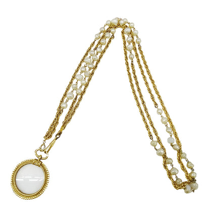 CHANEL シャネル ネックレス フェイクパール ゴールド レディース 【中古】