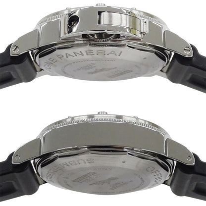 PANERAI パネライ ルミノール サブマーシブル PAM01024 メンズ 腕時計 デイト 自動巻き AT ステンレス SS ラバー ブラック 磨き済み 【中古】