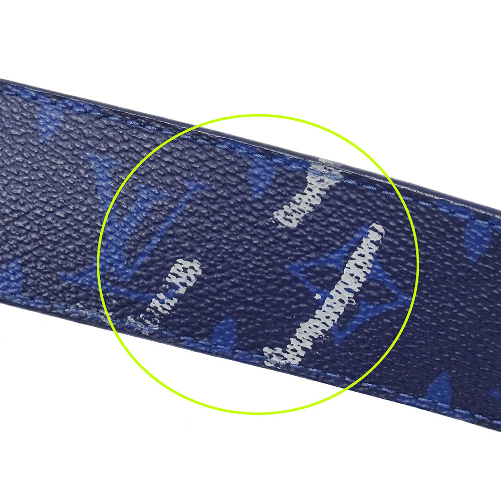 LOUIS VUITTON ルイ・ヴィトン ベルト･LV イニシャル 40MM リバーシブル ベルト タイガラマ ブルー M0159V タイガ メンズ 【中古】