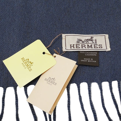 HERMES エルメス マフラー・ストール チャコールグレー カシミヤ レディース メンズ 【中古】
