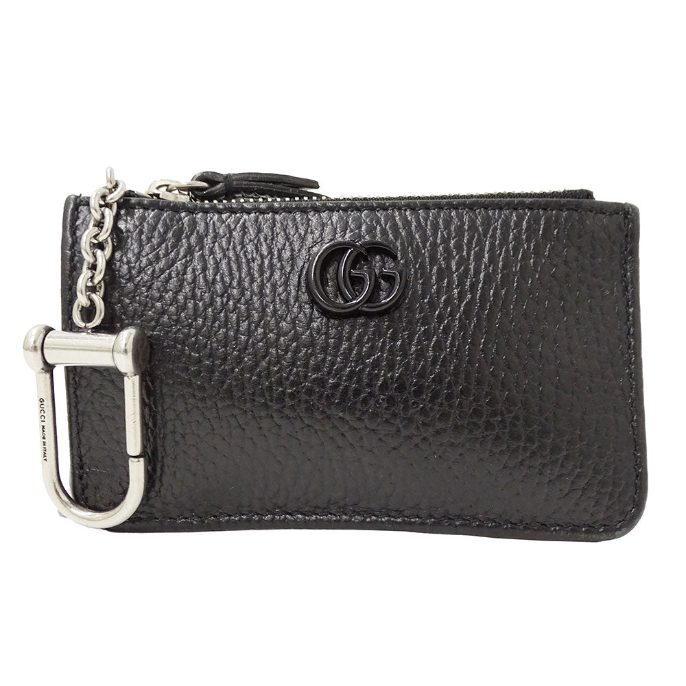 GUCCI グッチ コインケース プチマーモント ブラック 701070 レザー レディース メンズ 【中古】