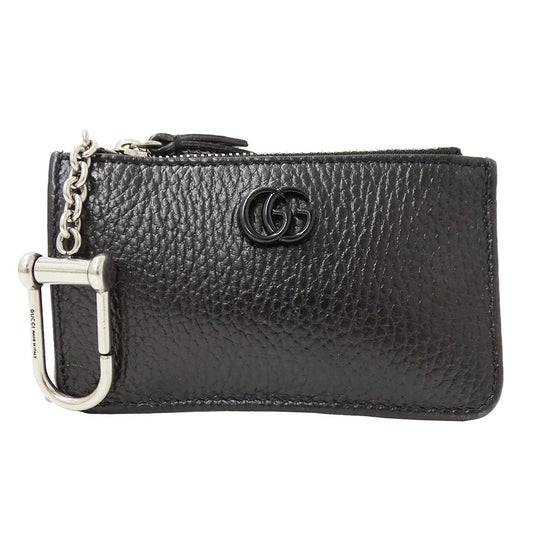 GUCCI グッチ コインケース プチマーモント ブラック 701070 レザー レディース メンズ 【中古】