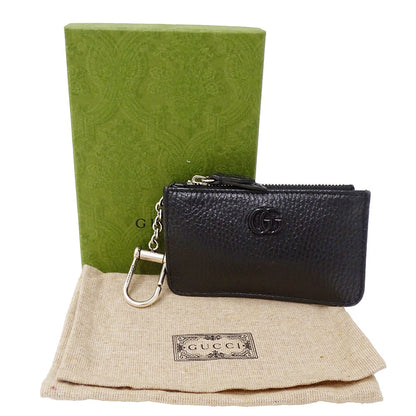 GUCCI グッチ コインケース プチマーモント ブラック 701070 レザー レディース メンズ 【中古】