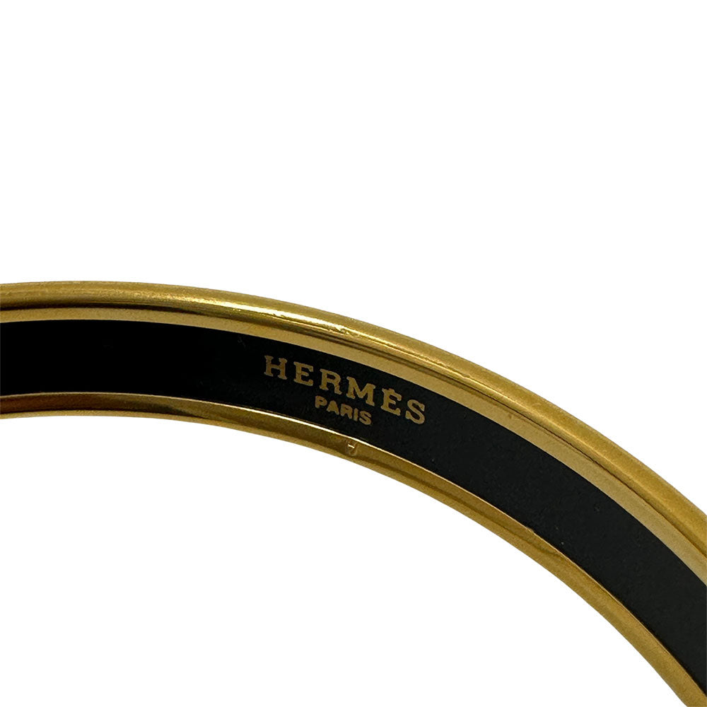 HERMES エルメス エマイユ PM バングル GP ホワイト ゴールド レディース 【中古】