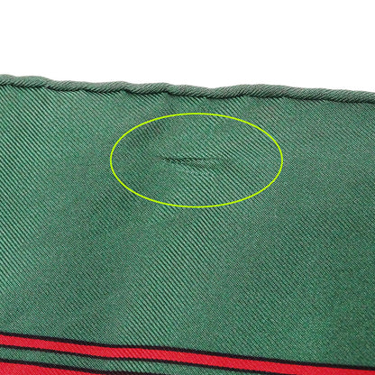 HERMES エルメス カレ90 LE TAROT タロットカード スカーフ グリーン マルチカラー シルク レディース 【中古】