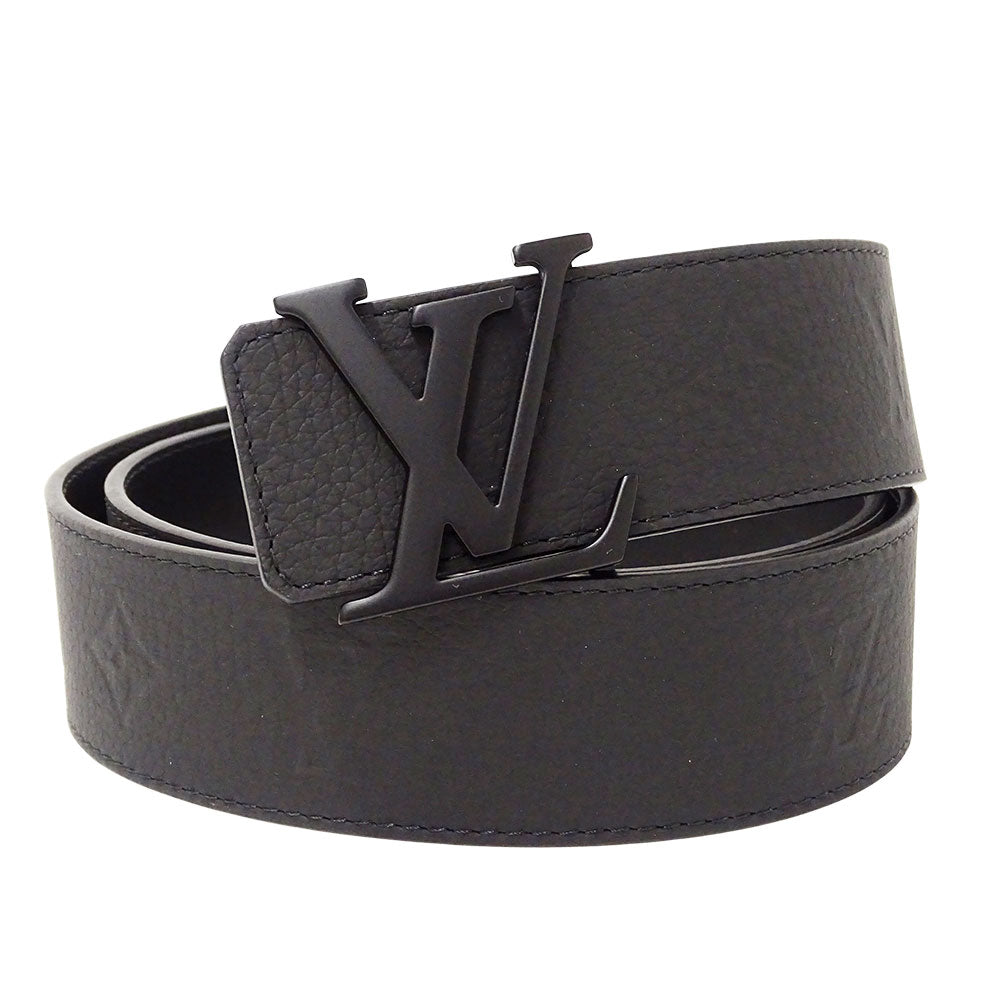 LOUIS VUITTON ルイ・ヴィトン サンチュール・LV イニシャル 40MM リバーシブル ベルト モノグラム ブラック M0424 メンズ 【中古】