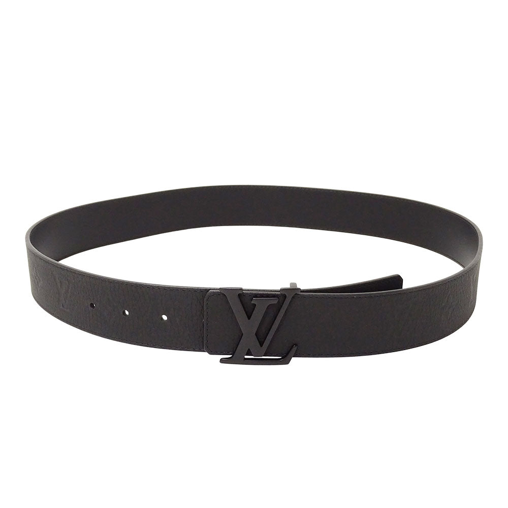 LOUIS VUITTON ルイ・ヴィトン サンチュール・LV イニシャル 40MM リバーシブル ベルト モノグラム ブラック M0424 メンズ 【中古】