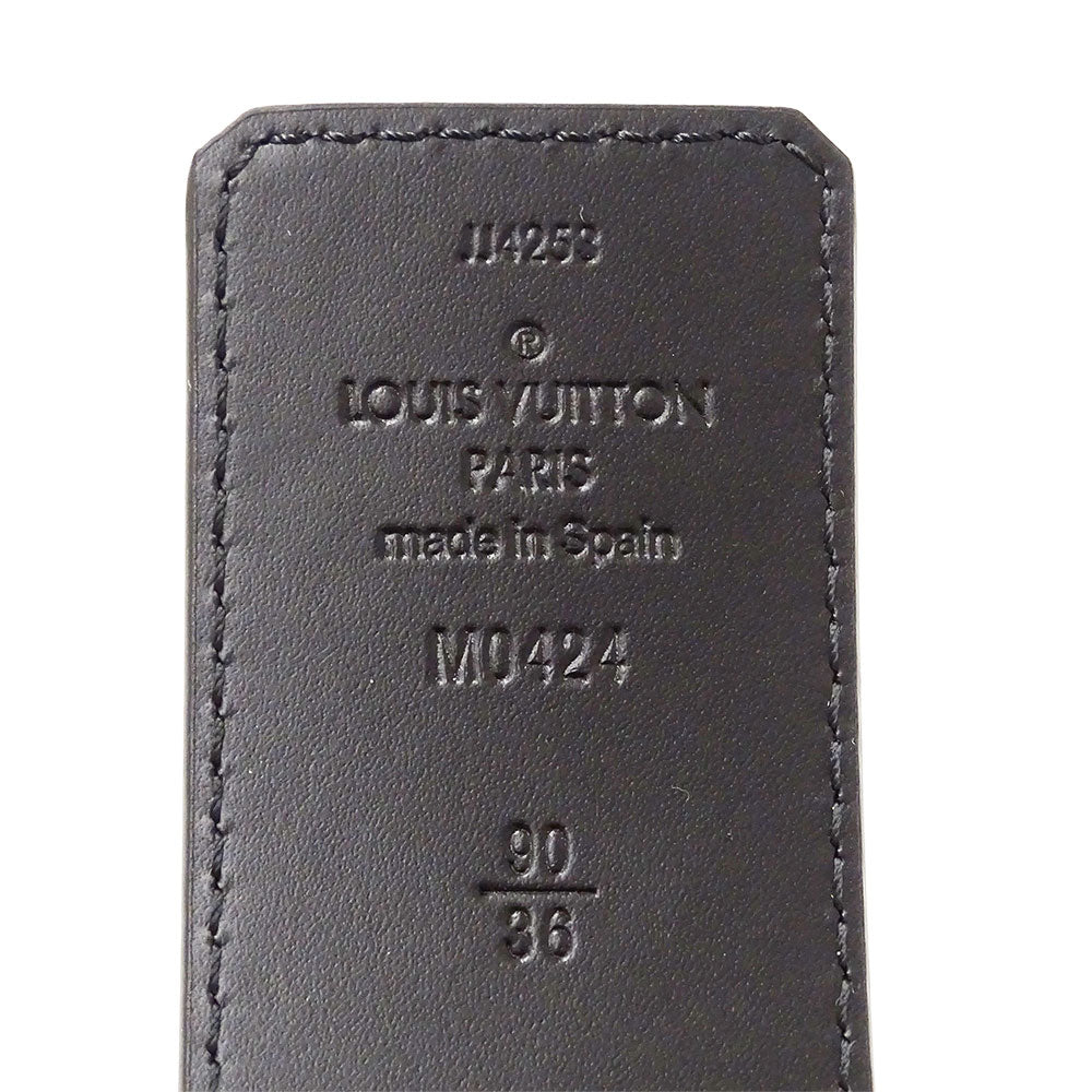 LOUIS VUITTON ルイ・ヴィトン サンチュール・LV イニシャル 40MM リバーシブル ベルト モノグラム ブラック M0424 メンズ 【中古】