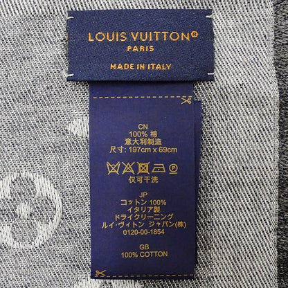 LOUIS VUITTON ルイ・ヴィトン ストール･モノグラム エッセンシャル マフラー・ストール モノグラム グレー M71619 コットン レディース メンズ 【中古】