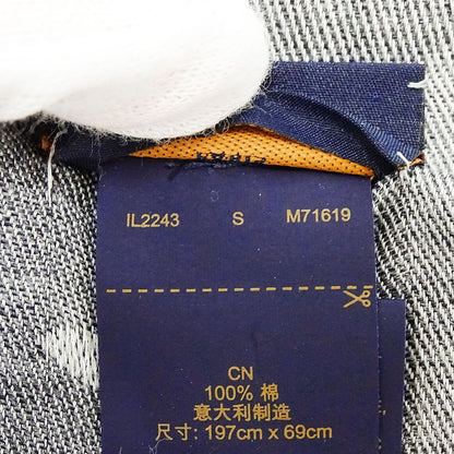 LOUIS VUITTON ルイ・ヴィトン ストール･モノグラム エッセンシャル マフラー・ストール モノグラム グレー M71619 コットン レディース メンズ 【中古】