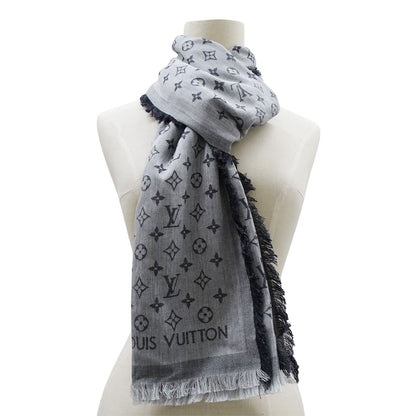 LOUIS VUITTON ルイ・ヴィトン ストール･モノグラム エッセンシャル マフラー・ストール モノグラム グレー M71619 コットン レディース メンズ 【中古】