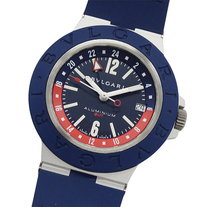 BVLGARI ブルガリ アルミニウム GMT BB40ATGMT メンズ 腕時計 デイト 自動巻き AT アルミニウム ラバー 点検済み 【中古】