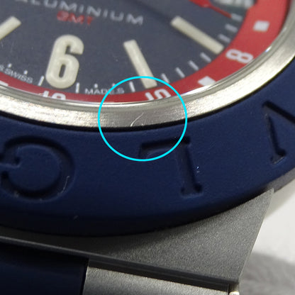BVLGARI ブルガリ アルミニウム GMT BB40ATGMT メンズ 腕時計 デイト 自動巻き AT アルミニウム ラバー 点検済み 【中古】