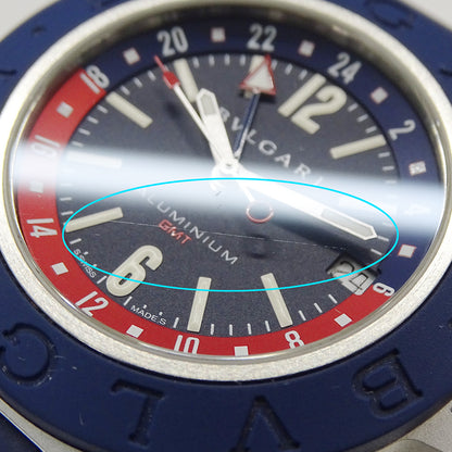 BVLGARI ブルガリ アルミニウム GMT BB40ATGMT メンズ 腕時計 デイト 自動巻き AT アルミニウム ラバー 点検済み 【中古】