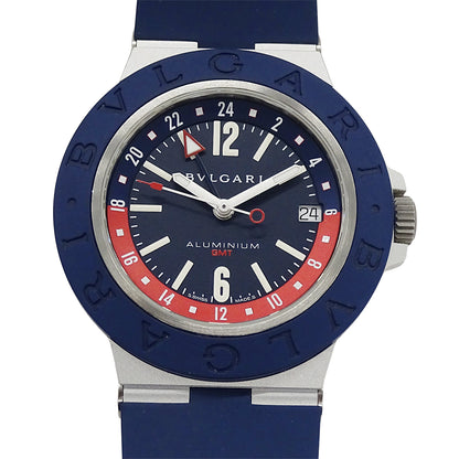 BVLGARI ブルガリ アルミニウム GMT BB40ATGMT メンズ 腕時計 デイト 自動巻き AT アルミニウム ラバー 点検済み 【中古】