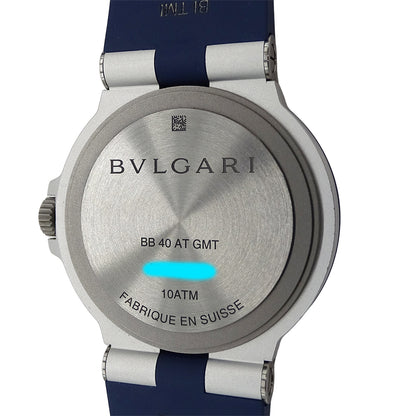 BVLGARI ブルガリ アルミニウム GMT BB40ATGMT メンズ 腕時計 デイト 自動巻き AT アルミニウム ラバー 点検済み 【中古】
