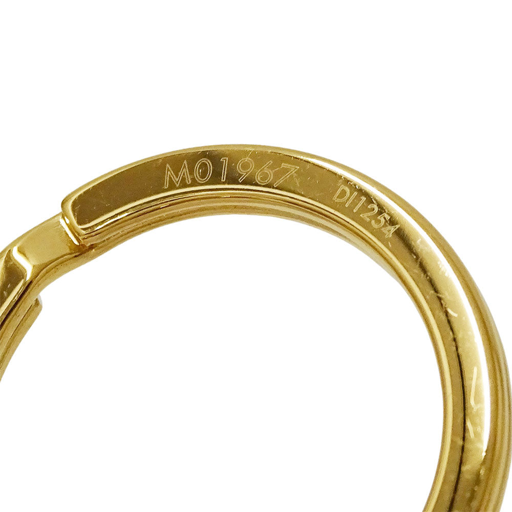 LOUIS VUITTON ルイ・ヴィトン キーホルダー・アニモグラム ドッグ キーホルダー モノグラム レザー ホワイト レディース メンズ M01967 【中古】