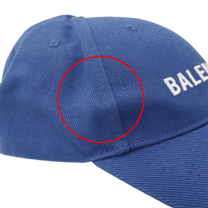 BALENCIAGA バレンシアガ キャップ ブルー コットン レディース メンズ 【中古】