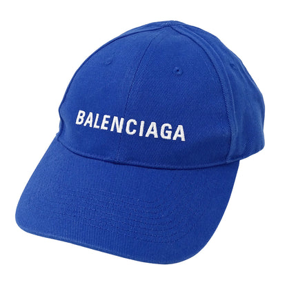 BALENCIAGA バレンシアガ キャップ ブルー コットン レディース メンズ 【中古】
