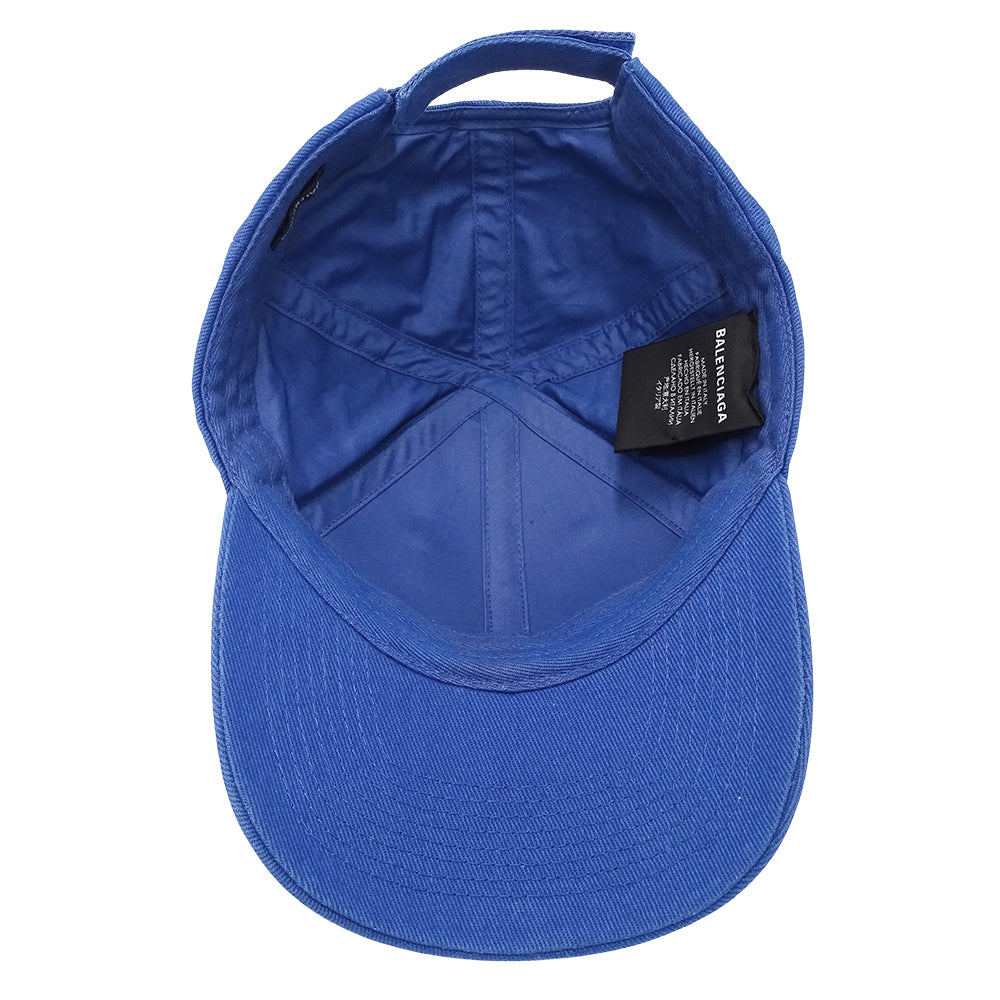 BALENCIAGA バレンシアガ キャップ ブルー コットン レディース メンズ 【中古】
