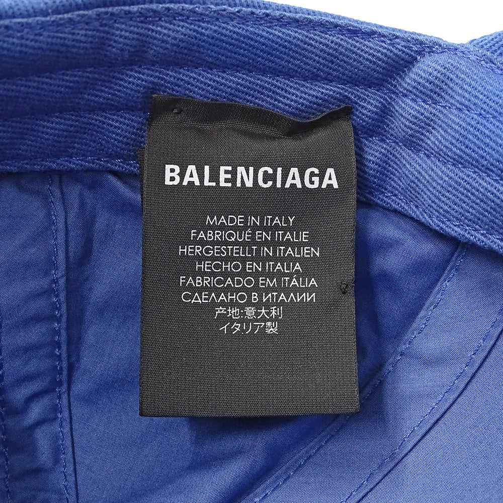BALENCIAGA バレンシアガ キャップ ブルー コットン レディース メンズ 【中古】