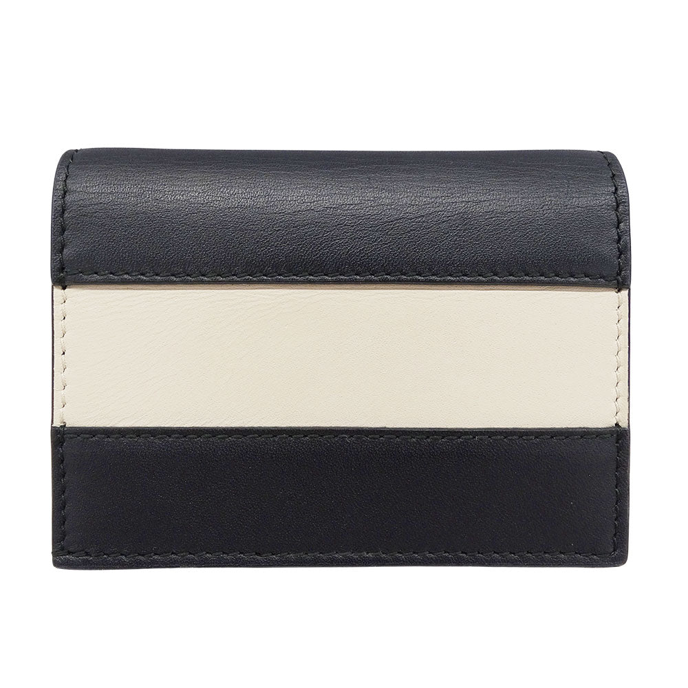 GUCCI グッチ 二つ折り財布 クイーンマーガレット ブラック ホワイト 476072 レザー レディース 【中古】