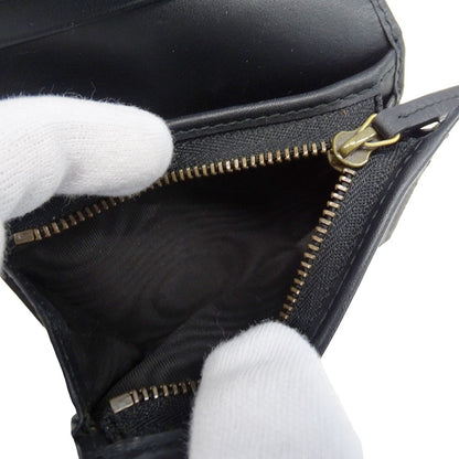 GUCCI グッチ 二つ折り財布 クイーンマーガレット ブラック ホワイト 476072 レザー レディース 【中古】